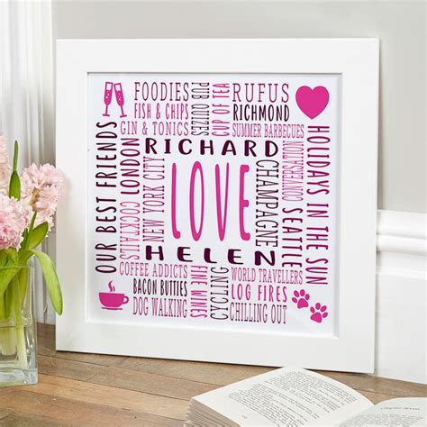 Personalised Word Picture Gifts By Chatterbox Walls