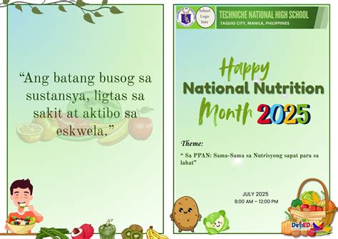 deped nutrition month activity sample