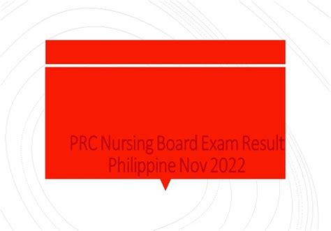 PRC Nursing Board Exam Result November 2022 List Of Passers Prc Gov Ph