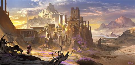 Hd Wallpaper Digital Art Fantasy Art Ling Xiang Landscape Fantasy