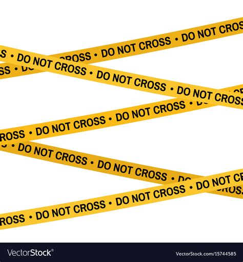 Crime scene yellow tape police line do not cross Vector Image