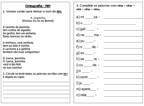 Lista De Palavras Com Nh - Lista De Palavras Com Nh - RETOEDU