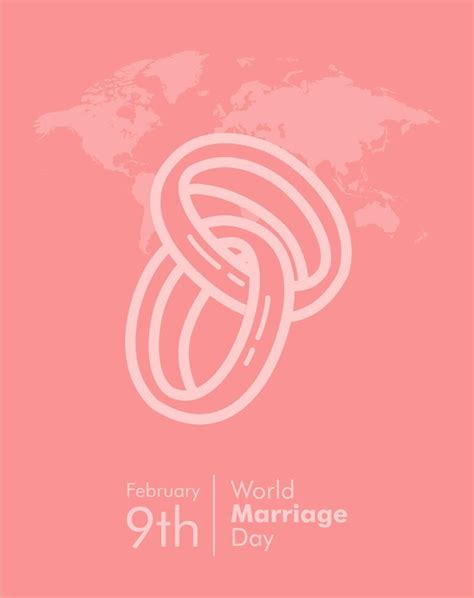 World Marriage Day Poster Template With Ring Vector Art At