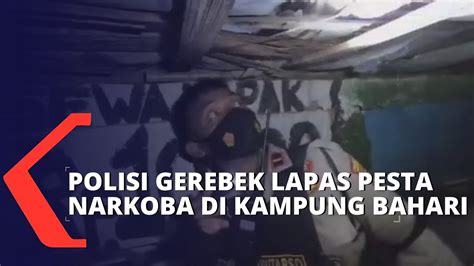 Polres Jakut Dan Brimob Gerebek Lapak Pesta Narkoba Di Kampung Bahari