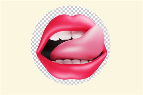 Red Sexy Lips With Tongue 3d Icon Graphic By Alexarty91 · Creative Fabrica