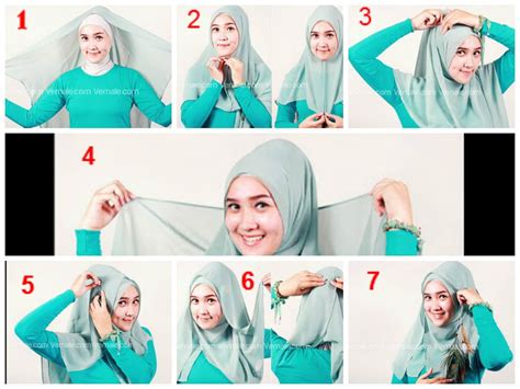 tutorial hijab segi empat simpel  ciput parasayunet