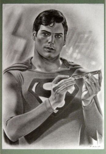 CHRIS REEVE SUPERMAN ORIGINAL PENCILS ARTWORK Hand Signed Artist