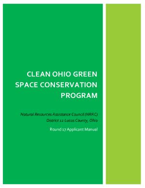 Fillable Online Clean Ohio Green Space Conservation Program Fax Email