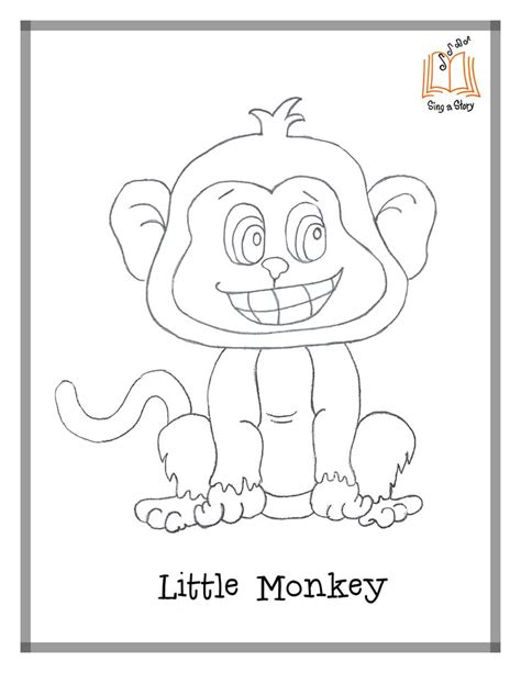 Monkey coloring pages, Little monkeys, Coloring pages