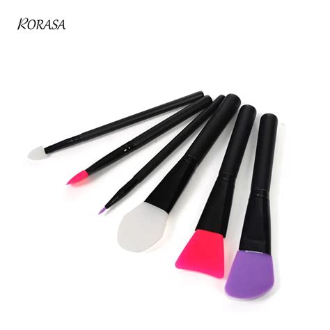 6 Pcs Silicone Makeup Brush Set New Deign Powder Foundation Cosmetic Brushes Eyeshadow Eye Liner