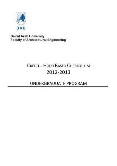 Beirut Arab University Faculty of Architectural Engineering