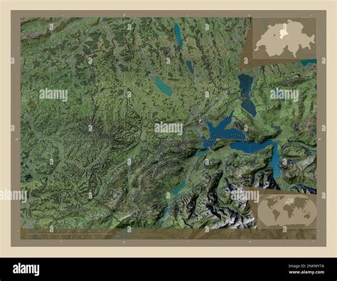 Luzern Canton Of Switzerland High Resolution Satellite Map Corner