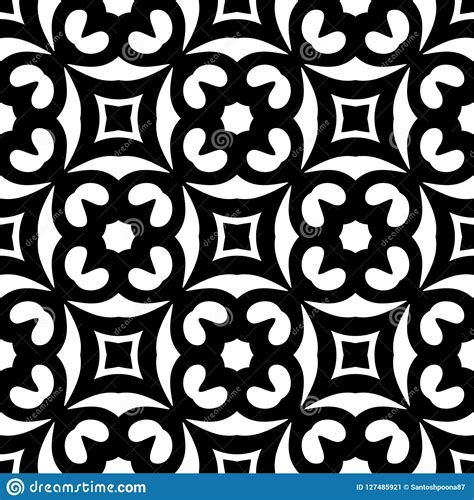 Seamless Pattern Black And White Stock Vector Illustration Of Colors