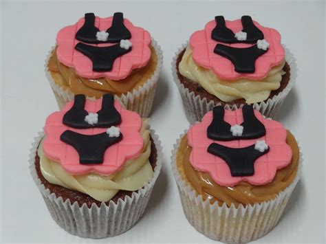 Cupcake De Grife Cupcakes Para Ch De Lingerie E Ch Bar
