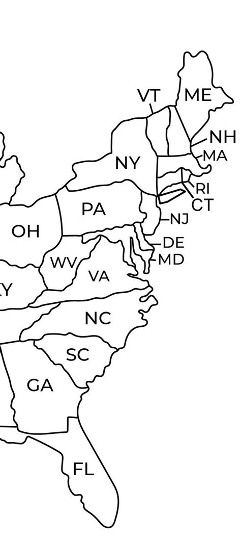 US States Quiz 50 States Quiz Map Printable Outline Comes With Labeled ...