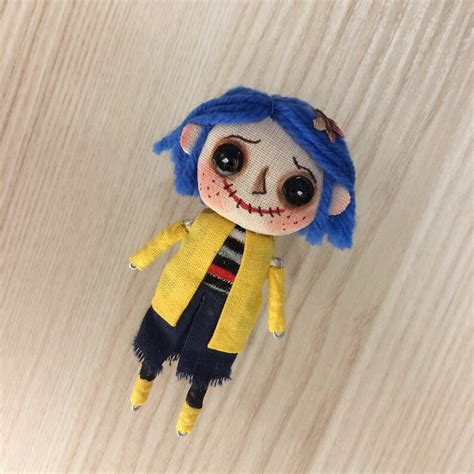 Coraline Doll Brooch Coraline Pin Coraline Brooch Tiny Doll Etsy