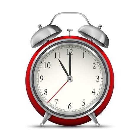 Красный будильник vinatge, изолированные на белом фоне | Премиум векторы