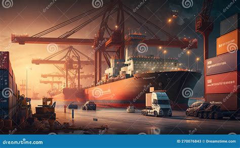 Best Practices For Cargo Safety At A Container Port Stock Illustration