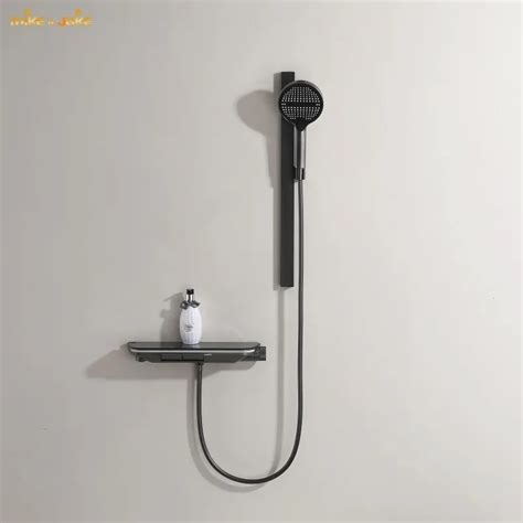 Bathroom Shower Set With Led Light Shower With Temperature Display Shower Hot And Cold Bath