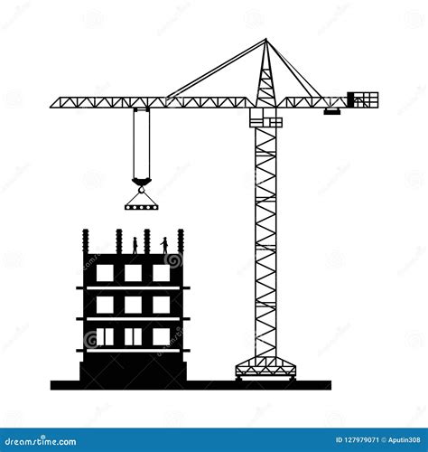 La Gr A Levanta La Losa Con Un Gancho En El Icono Del Edificio Iso