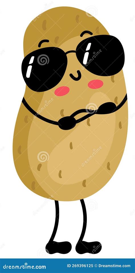 Funny Potato Cartoon Character Style With Wink Eye Cartoondealer