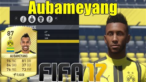 FIFA 17 Aubameyang Virtual Pro Look A Like Tutorial With Stats