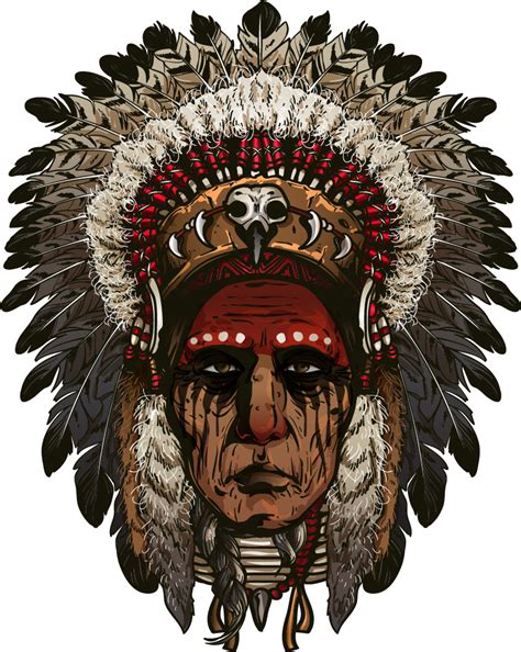 Indian Apache warrior wall decal - TenStickers