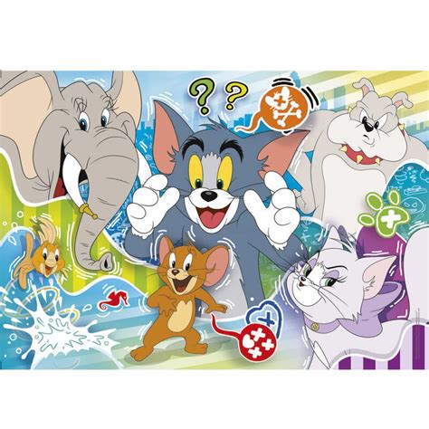 CLEMENTONI Puzzle Game 104 Pieces SuperColor Tom And Jerry 27518 IPon