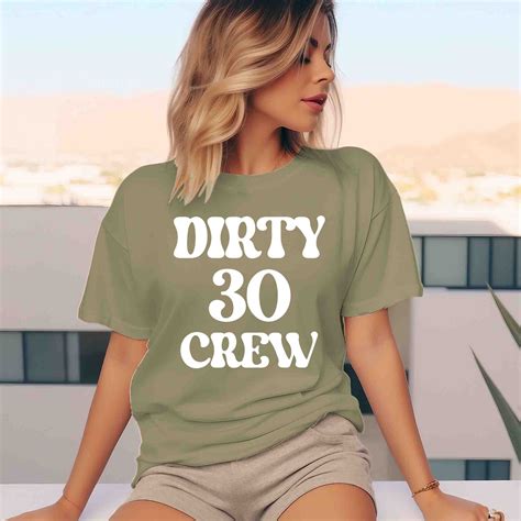 30th Birthday Crew Shirt, 30th Birthday Crew, Dirty 30 Birthday Party Group Shirts, 30th ...