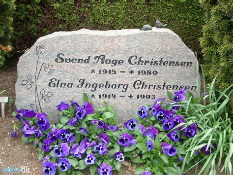 Arkiv Dk Svend Aage Christensen Elna Ingeborg Christensen Gravsten