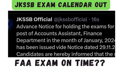 Big Update Related To Faa Exam Faa Exam On Time Jkssb Exam