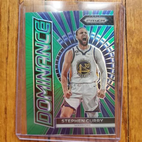 Stephen Curry Panini Prizm Dominance Verde Prizm Warriors