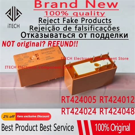 Реле напряжения RT424005/RT424012/RT424024/RT424048/DIP-8, 10 шт ...