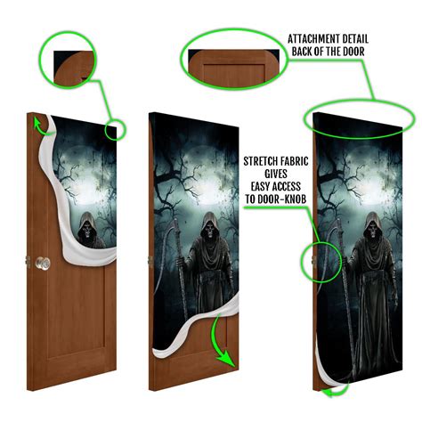 The Grim Reaper Spooky Halloween Door Cover Tqn1708d Flagwix