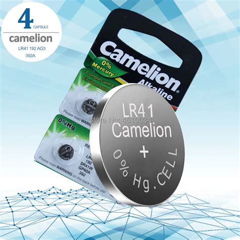 4pcs Lr41 Button Cell Batteries Camelion 100 Original Sr41 Ag3 G3a