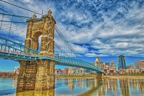 John A Roebling Suspension Bridge Photograph By Barry Fowler Fine