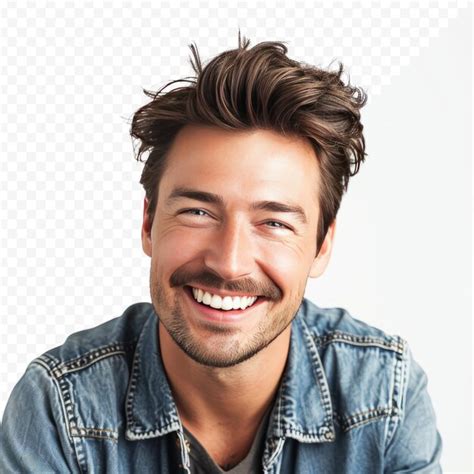 Homem Bonito E Sorridente Isolado Sobre Um Fundo Branco Isolado Psd