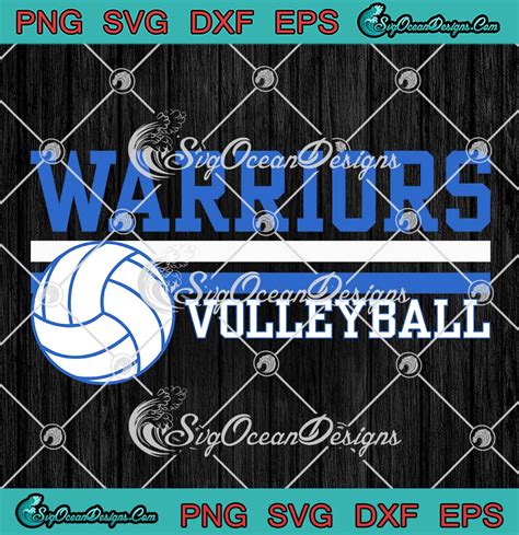 Warriors Volleyball Lines Retro Svg T For Volleyball Fan Svg Png Eps Dxf Pdf Cricut File