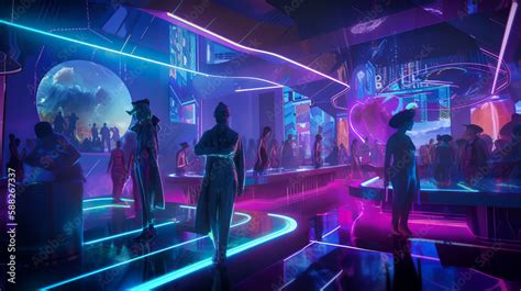 cyberpunk bar Stock Illustration | Adobe Stock