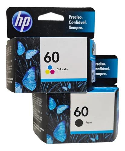 Kit Cartucho Hp 60 Preto Colorido Original - Kit Cartucho Original Hp 60 Preto E 60 Color Novo 4680 | Parcelamento ...