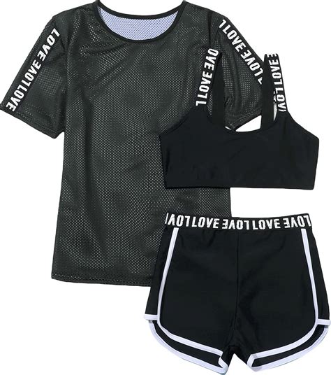 Amazon Shenhe Girl S Piece High Waisted Letter Tape Bikini Swimsuit Bathing Suit With