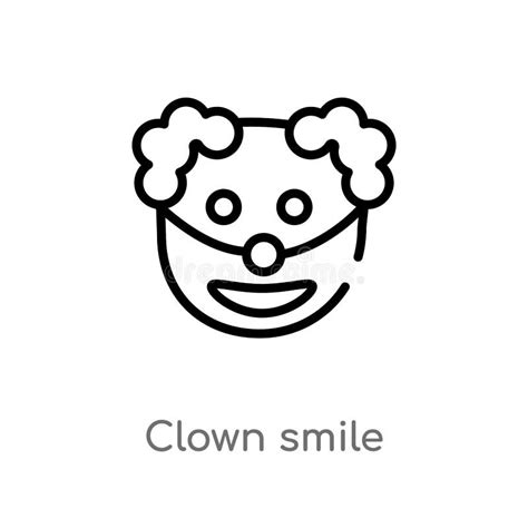 Icono Del Vector De La Sonrisa Del Payaso Del Esquema L Nea Simple