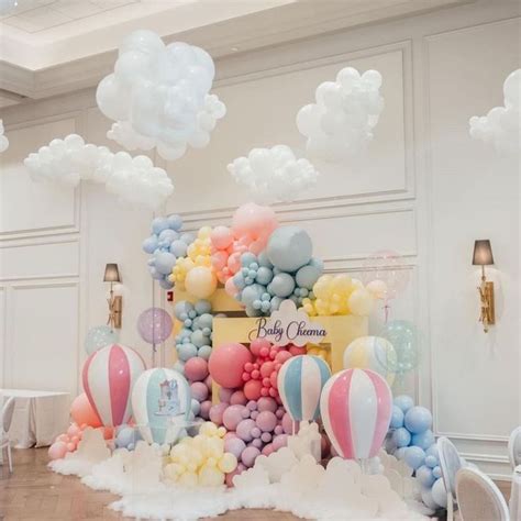 Pin On Gender Reveal Partys Ideas In Hot Air Balloon Baby Shower