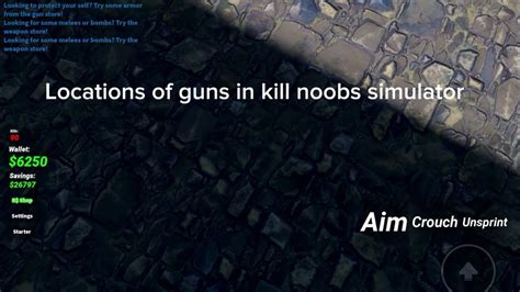 Gun Locations In Kill Noobs Simulator Roblox YouTube