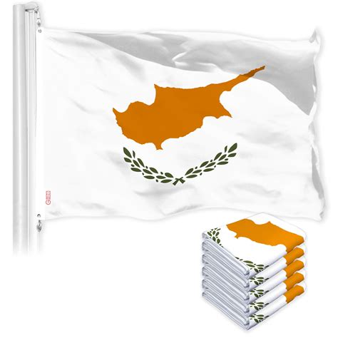 G128 5 Pack: Cyprus Cypriot Flag | 3x5 Ft | LiteWeave Pro Series