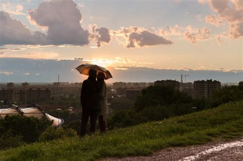 Insieme Al Tramonto Sulla Montagnetta Di San Siro Paesaggio Urbano