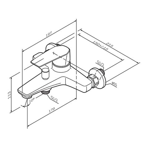 Смеситель для ванны и душа AM.PM Gem F90A10022 черный - купить в ...
