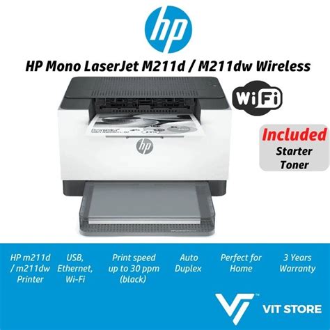 Hp Mono Laserjet Printer M211dw Wireless M211d Print Auto Duplex Black And White Office