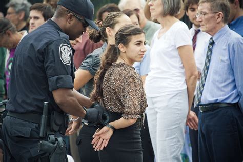 Two Young Women Arrested in front of the White House - a photo on