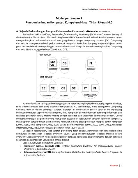 Modul Rumpun Keilmuan Kompetensi Literasi Pkk Modul Pertemuan